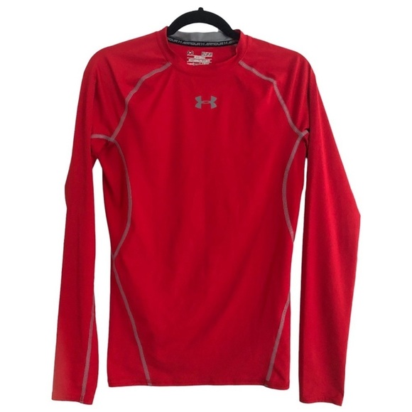 Under Armour Tops - Under Armour Heat Gear Long Sleeve Red Performance Top